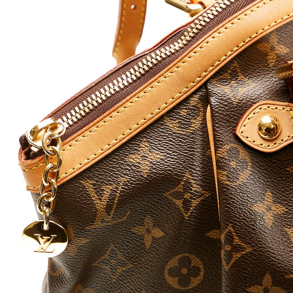 ルイ ヴィトン モノグラム ティヴォリGM ハンドバッグ M40144 ブラウン PVC レザー レディース LOUIS VUITTON 【中古】