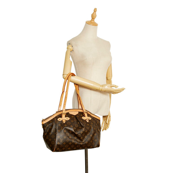 ルイ ヴィトン モノグラム ティヴォリGM ハンドバッグ M40144 ブラウン PVC レザー レディース LOUIS VUITTON 【中古】