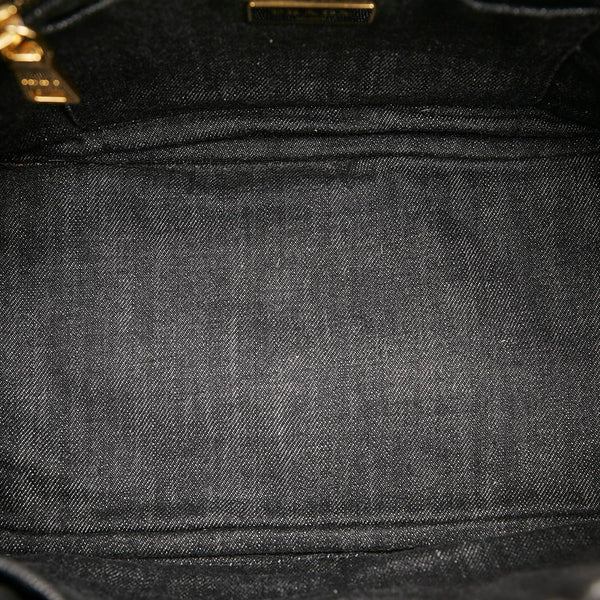 プラダ カナパ ブラック デニム ハンドバッグ ショルダーバッグ 2WAY レディース PRADA 【中古】