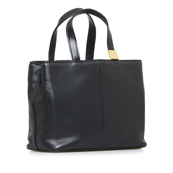 バーバリー ノバチェック ハンドバッグ ブラック レザー レディース BURBERRY 【中古】