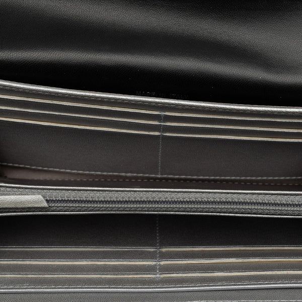 シャネル カメリア ココマーク 長財布 ブラック ラムスキン レディース CHANEL 【中古】