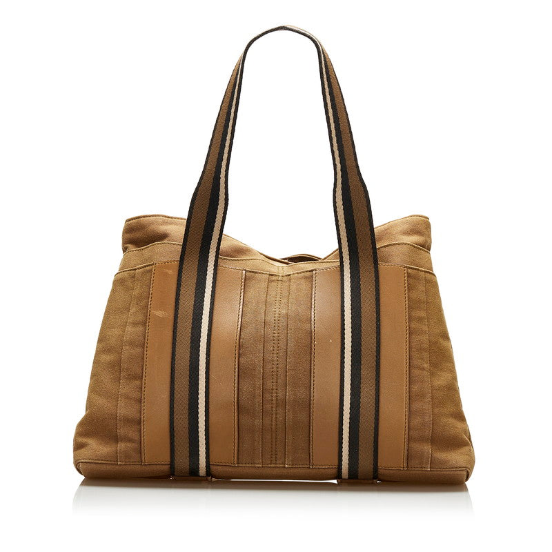 エルメス トロカホリゾンタルMM トートバッグ カーキ キャンバス メンズ HERMES 【中古】