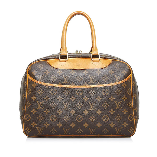 ルイ ヴィトン モノグラム ドーヴィル ハンドバッグ M47270 ブラウン PVC レザー レディース LOUIS VUITTON 【中古】
