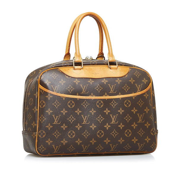 ルイ ヴィトン モノグラム ドーヴィル ハンドバッグ M47270 ブラウン PVC レザー レディース LOUIS VUITTON 【中古】