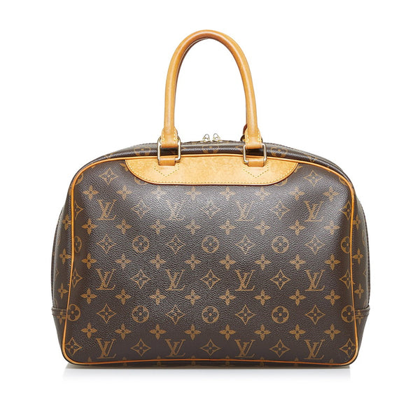 ルイ ヴィトン モノグラム ドーヴィル ハンドバッグ M47270 ブラウン PVC レザー レディース LOUIS VUITTON 【中古】