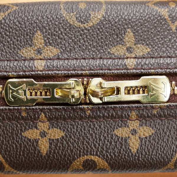 ルイ ヴィトン モノグラム ドーヴィル ハンドバッグ M47270 ブラウン PVC レザー レディース LOUIS VUITTON 【中古】