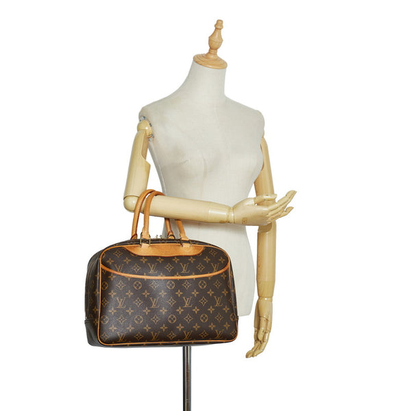 ルイ ヴィトン モノグラム ドーヴィル ハンドバッグ M47270 ブラウン PVC レザー レディース LOUIS VUITTON 【中古】
