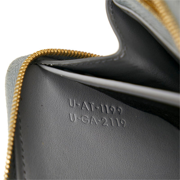 セリーヌ ラージ ジップドウォレット 長財布 ラウンドファスナー グレー グレインカーフレザー レディース CELINE 【中古】