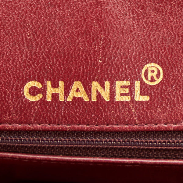 シャネル マトラッセ ダブルフラップ ゴールド金具 チェーン ショルダーバッグ  ブラック ラムスキン レザー レディース CHANEL 【中古】
