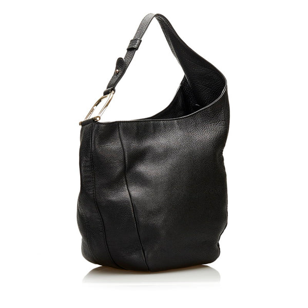 グッチ グリニッチ ショルダーバッグ 257050 ブラック レザー レディース GUCCI 【中古】