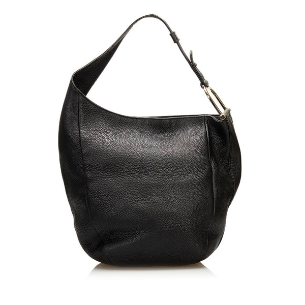 グッチ グリニッチ ショルダーバッグ 257050 ブラック レザー レディース GUCCI 【中古】