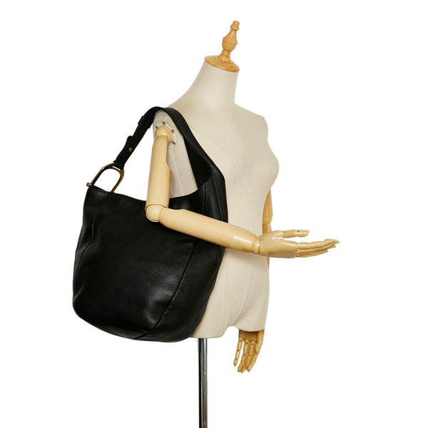 グッチ グリニッチ ショルダーバッグ 257050 ブラック レザー レディース GUCCI 【中古】