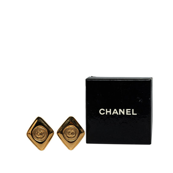シャネル ヴィンテージ ココマーク ひし形 イヤリング ゴールド メッキ レディース CHANEL 【中古】