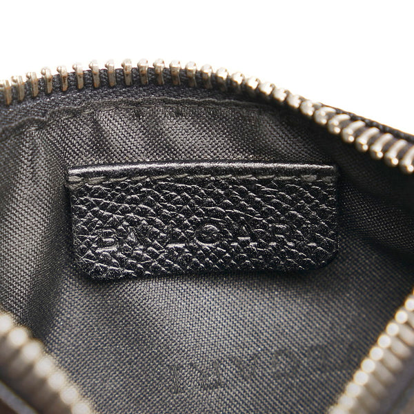ブルガリ コインケース マルチフラットポーチ ブラック シルバー レザー メンズ BVLGARI 【中古】