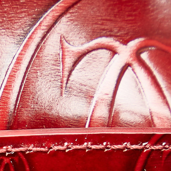 カルティエ ハッピーバースデー レッド エナメル ハンドバッグ レディース CARTIER 【中古】