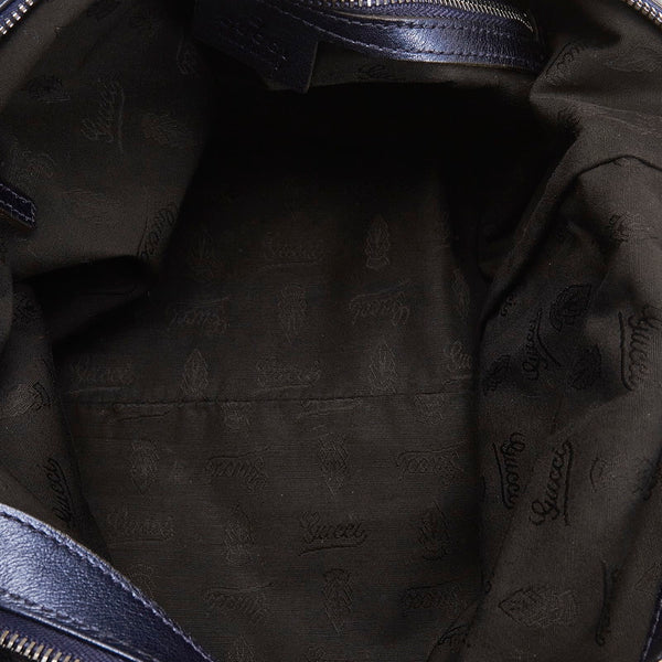 グッチ ギャラクシー 斜め掛け チェーン ショルダーバッグ 223560 ネイビー レザー レディース GUCCI 【中古】