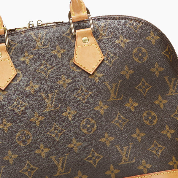 ルイ ヴィトン モノグラム アルマ ハンドバッグ M51130 ブラウン PVC レザー レディース LOUIS VUITTON 【中古】