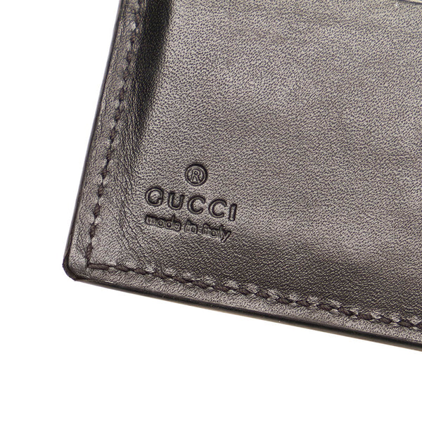 グッチ GGスプリーム キングスネーク  451266 ブラック PVC レザー 二つ折り財布 メンズ GUCCI 【中古】