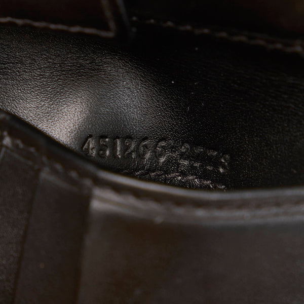 グッチ GGスプリーム キングスネーク  451266 ブラック PVC レザー 二つ折り財布 メンズ GUCCI 【中古】