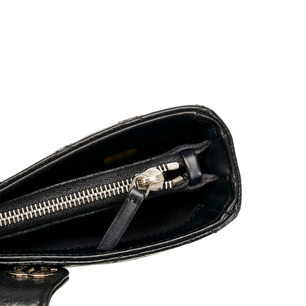 シャネル マトラッセ ココマーク ポーチ ブラック キャビアスキン レディース CHANEL 【中古】