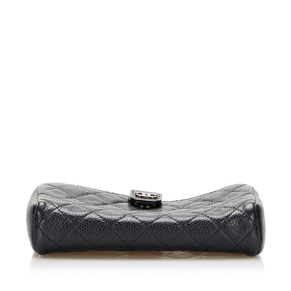 シャネル マトラッセ ココマーク ポーチ ブラック キャビアスキン レディース CHANEL 【中古】