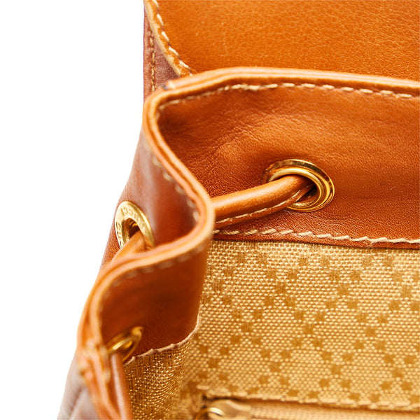 グッチ バンブー リュック バックパック 003 1998 0030 ブラウン レザー レディース GUCCI 【中古】