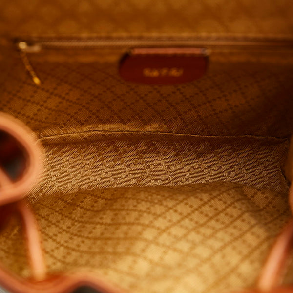 グッチ バンブー リュック バックパック 003 1998 0030 ブラウン レザー レディース GUCCI 【中古】