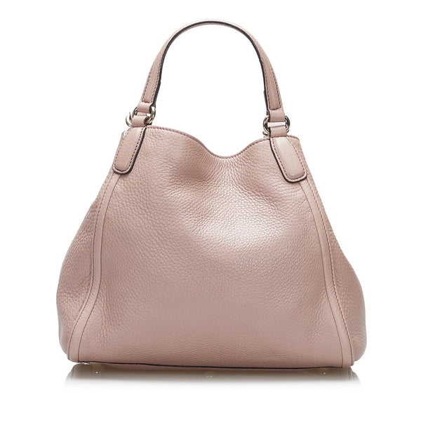 グッチ ソーホー インターロッキングG 日本限定カラー ハンドバッグ ショルダーバッグ２WAY 336751 ピンクベージュ レザー レディース GUCCI 【中古】