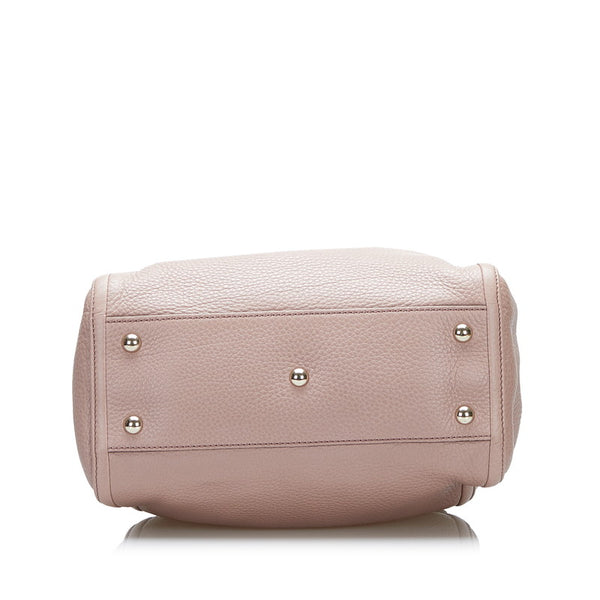 グッチ ソーホー インターロッキングG 日本限定カラー ハンドバッグ ショルダーバッグ２WAY 336751 ピンクベージュ レザー レディース GUCCI 【中古】