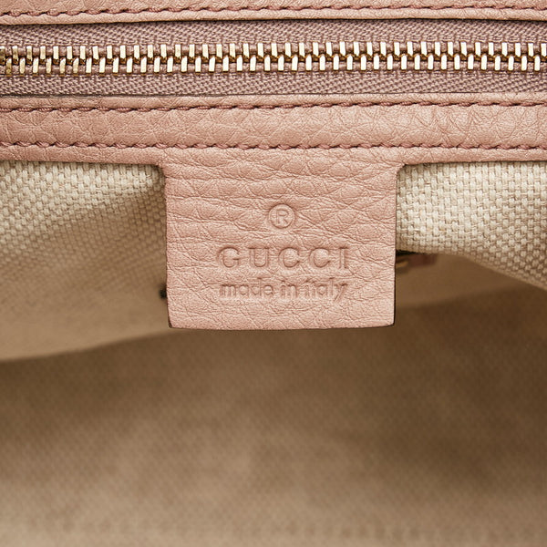 グッチ ソーホー インターロッキングG 日本限定カラー ハンドバッグ ショルダーバッグ２WAY 336751 ピンクベージュ レザー レディース GUCCI 【中古】