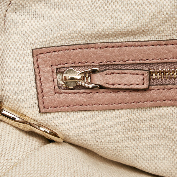 グッチ ソーホー インターロッキングG 日本限定カラー ハンドバッグ ショルダーバッグ２WAY 336751 ピンクベージュ レザー レディース GUCCI 【中古】