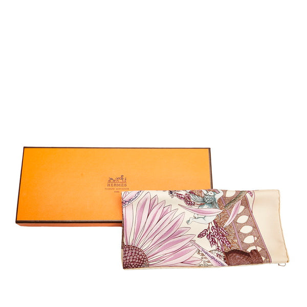エルメス カレ40 AMOURS 愛 スカーフ パープル マルチカラー シルク レディース HERMES 【中古】