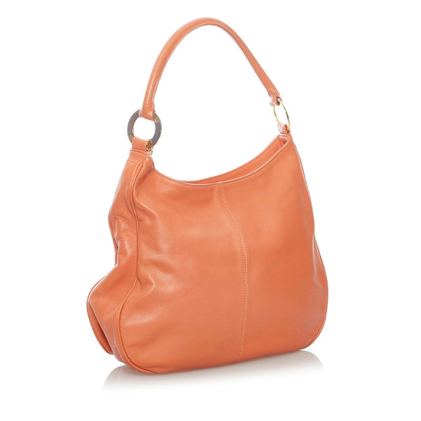 エム シー エム 肩掛け ショルダーバッグ オレンジ レザー レディース MCM 【中古】