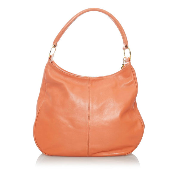 エム シー エム 肩掛け ショルダーバッグ オレンジ レザー レディース MCM 【中古】