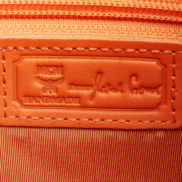 エム シー エム 肩掛け ショルダーバッグ オレンジ レザー レディース MCM 【中古】