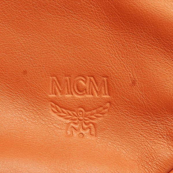 エム シー エム 肩掛け ショルダーバッグ オレンジ レザー レディース MCM 【中古】