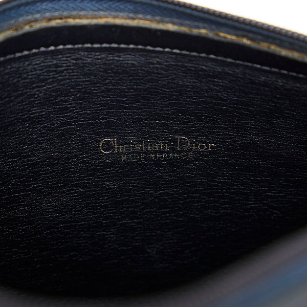 クリスチャンディオール トロッター ブラウン ネイビー キャンバス レザー ハンドバッグ レディース Christian Dior 【中古】