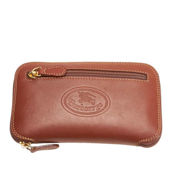 バーバリー ノバチェック シャドーホース 折りたたみ式 トートバッグ  ベージュ キャンバス レザー レディース BURBERRY 【中古】
