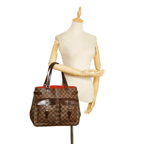 ルイ ヴィトン ダミエ ハンドバッグ トートバッグ N51128 ブラウン PVC レザー レディース LOUIS VUITTON 【中古】
