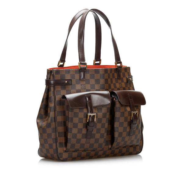 ルイ ヴィトン ダミエ ハンドバッグ トートバッグ N51128 ブラウン PVC レザー レディース LOUIS VUITTON 【中古】
