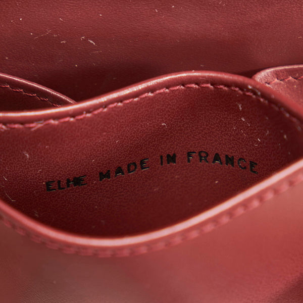 カルティエ マスト ボルドー レザー コインケース メンズ CARTIER 【中古】