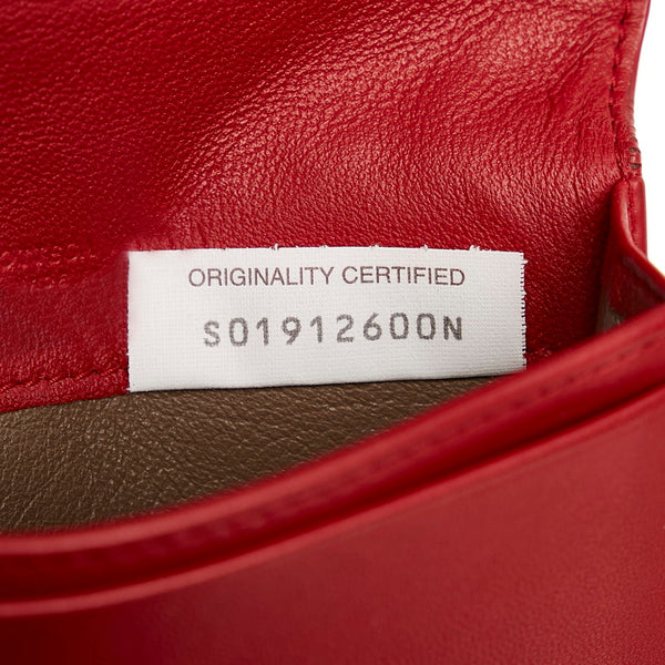 ボッテガヴェネタ イントレチャート カードケース レッド レザー レディース BOTTEGAVENETA 【中古】
