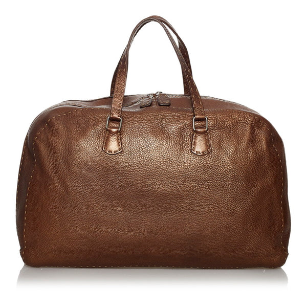 フェンディ セレリア ハンドバッグ 8BN015 ブラウン レザー レディース FENDI 【中古】
