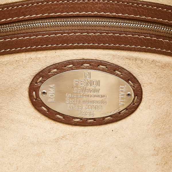 フェンディ セレリア ハンドバッグ 8BN015 ブラウン レザー レディース FENDI 【中古】