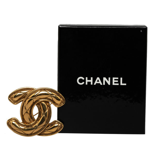 シャネル マトラッセ ココマーク ブローチ ゴールド メッキ レディース CHANEL 【中古】
