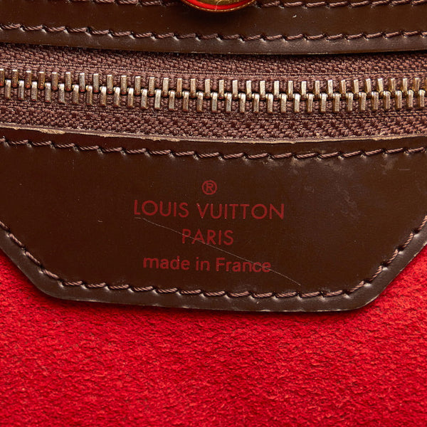 ルイ ヴィトン ダミエ ハムステッド MM トートバッグ N51204 ブラウン PVC レザー レディース LOUIS VUITTON 【中古】