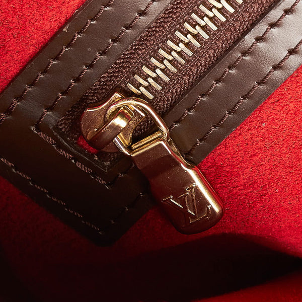ルイ ヴィトン ダミエ ハムステッド MM トートバッグ N51204 ブラウン PVC レザー レディース LOUIS VUITTON 【中古】