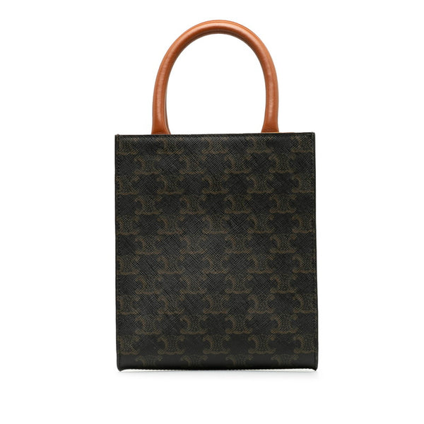 セリーヌ トリオンフ バーティカルカバ ミニ  ハンドバッグ ショルダーバッグ 2WAY ブラウン PVC レザー レディース CELINE 【中古】
