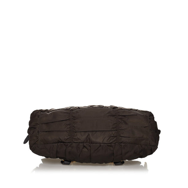 プラダ BN1407 ブラウン ナイロン レザー ハンドバッグ ショルダーバッグ 2WAY レディース PRADA 【中古】