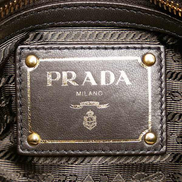 プラダ BN1407 ブラウン ナイロン レザー ハンドバッグ ショルダーバッグ 2WAY レディース PRADA 【中古】